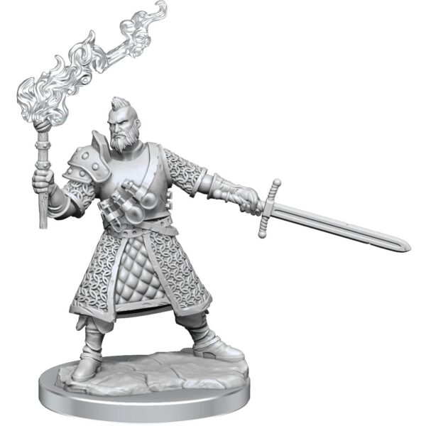 Wizkids D&D Frameworks Unpainted Miniatures Wave 1 Human Fighter Male 75013