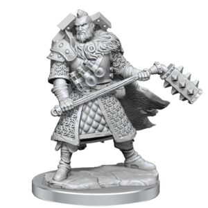 Wizkids D&D Frameworks Unpainted Miniatures Wave 1 Human Fighter Male 75013