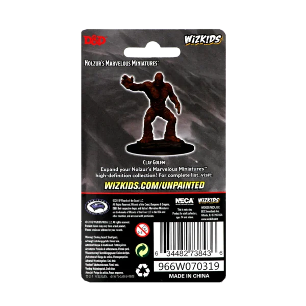 Wizkids D&D Nolzurs Marvelous Unpainted Miniatures Wave 10 Clay Golem 73843