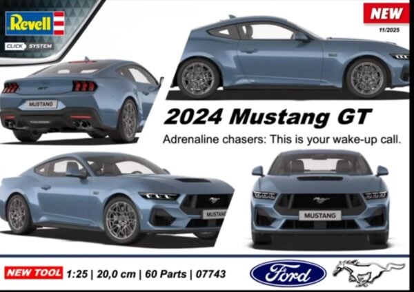 Revell Germany 2024 Mustang GT 1/25 Scale 07743