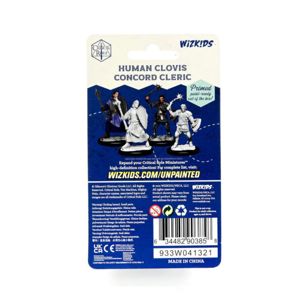 Wizkids Critical Role Unpainted Miniatures Wave 1 Human Clovis Concord Cleric Male 90385