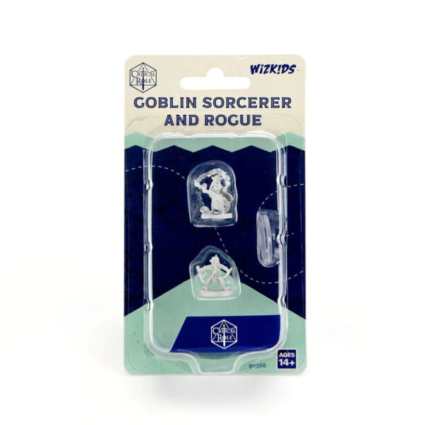 Wizkids Critical Role Unpainted Miniatures Wave 1 Goblin Sorcerer and Rogue 90388
