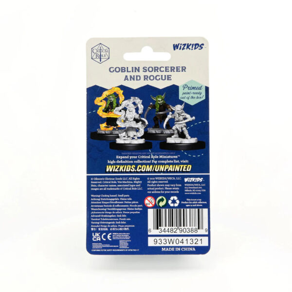 Wizkids Critical Role Unpainted Miniatures Wave 1 Goblin Sorcerer and Rogue 90388
