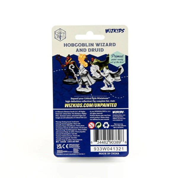Wizkids Critical Role Unpainted Miniatures Wave 1 Hobgoblin Wizard and Druid 90389