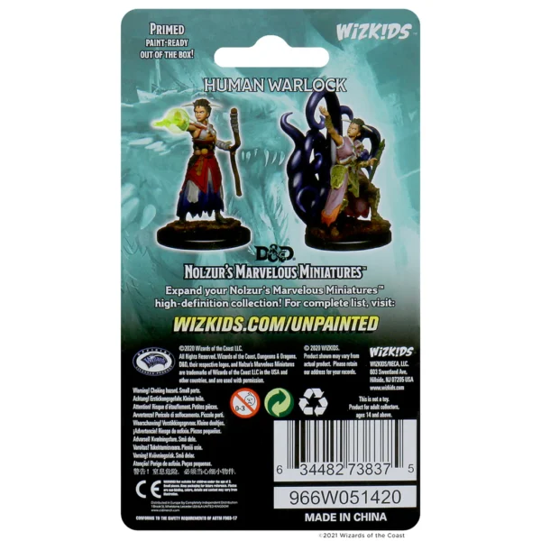 Wizkids D&D Nolzurs Marvelous Unpainted Miniatures Wave 10 Female Human Warlock 73837