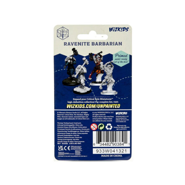 Wizkids Critical Role Unpainted Miniatures Wave 1 Ravenite Barbarian Female 90384