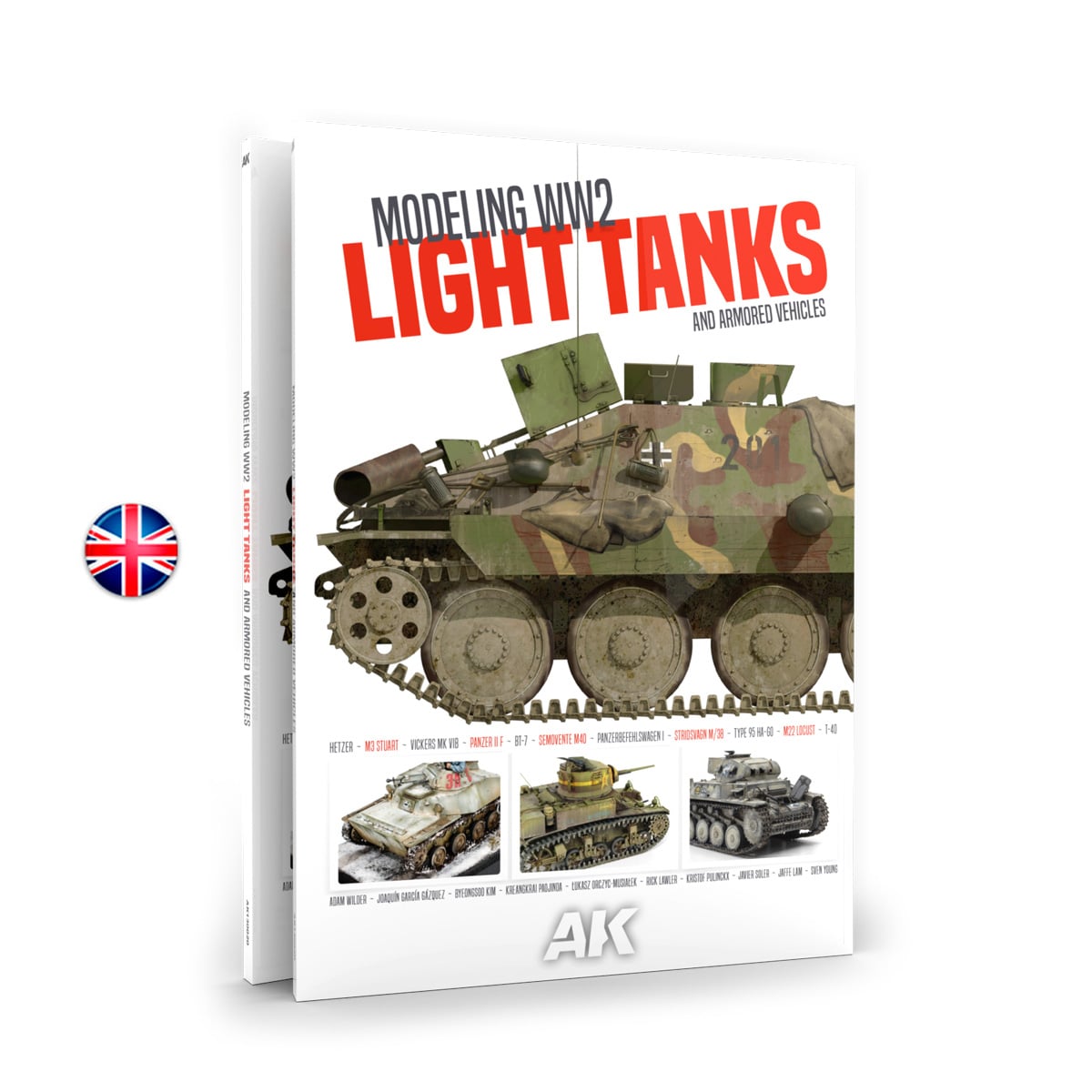 AK Interactive Modeling WW2 Light Tanks and Armoured Vehicles AKI 130020