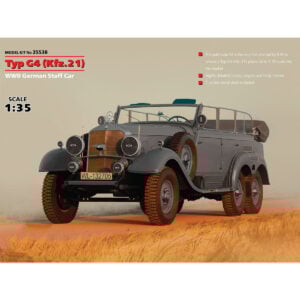 ICM Typ G4 Kfz.21 WWII German Staff Car 1/35 Scale 35538