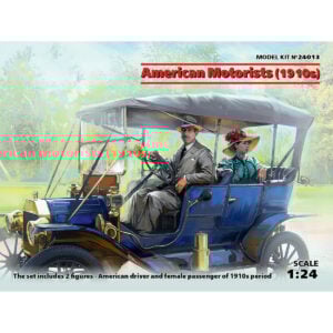 ICM American Motorists 1910s with male and female Figures 1/24 Scale 24013