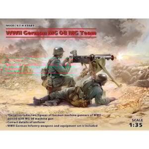 ICM WWII German MG08 MG Team with 2 Figures 1/35 Scale 35645