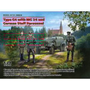 ICM Type G4 with MG 34 and German Staff Personnel 1/24 Scale 24024