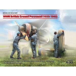 ICM WWII British Ground Personnel 1939-1945 with 3 Figures 1/32 Scale 32107