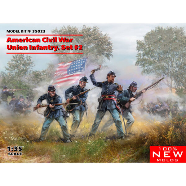 ICM American Civil War Union Infantry Set #2 1/35 Scale 35023