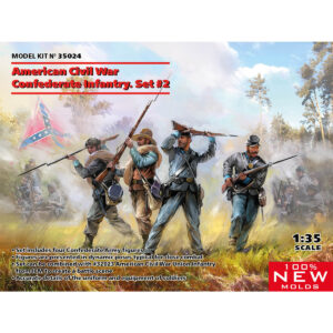 ICM American Civil War Confederate Infantry Set #2 1/35 Scale 35024