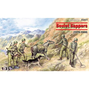 ICM Soviet Sappers 1979-1988 with 3 Soldiers Sapper Donkey Dog Figure 1/35 Scale 35031