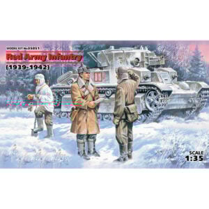 ICM Red Army Infantry 1939-1942 with 3 Figures - Officer and 2 Soldiers 1/35 Scale 35051