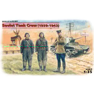 ICM Soviet Tank Crew 1939-1942 with 3 Figures - 1 Officer 2 Tankmen 1/35 Scale 35181