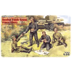 ICM Soviet Tank Crew 1943-1945 with 4 Figures - 2 Officers 2 tankmen 1/35 Scale 35351