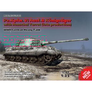 ICM Pz.Kpfw.VI Ausf.B King Tiger with Henschel Turret Late Production WWII German Heavy Tank 1/35 Scale 35363