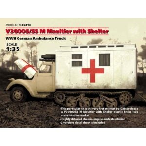 ICM V3000S/SS M Maultier with Shelter WWII German Truck 1/35 Scale 35414