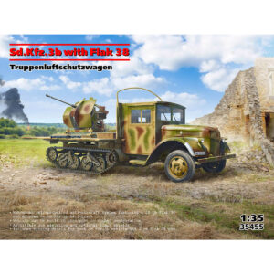ICM Sd.Kfz.3b with Flak 38 AA Gun 1/35 Scale 35455