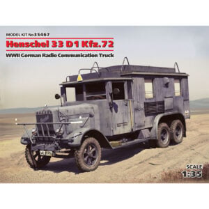 ICM Henschel 33 D1 Kfz.72 WWII German Radio Communication Truck 1/35 Scale 35467