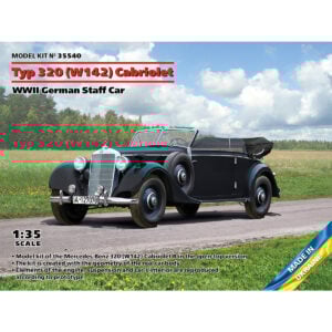 ICM Typ 320 W142 Cabriolet WWII German Staff Car 1/35 Scale 35540