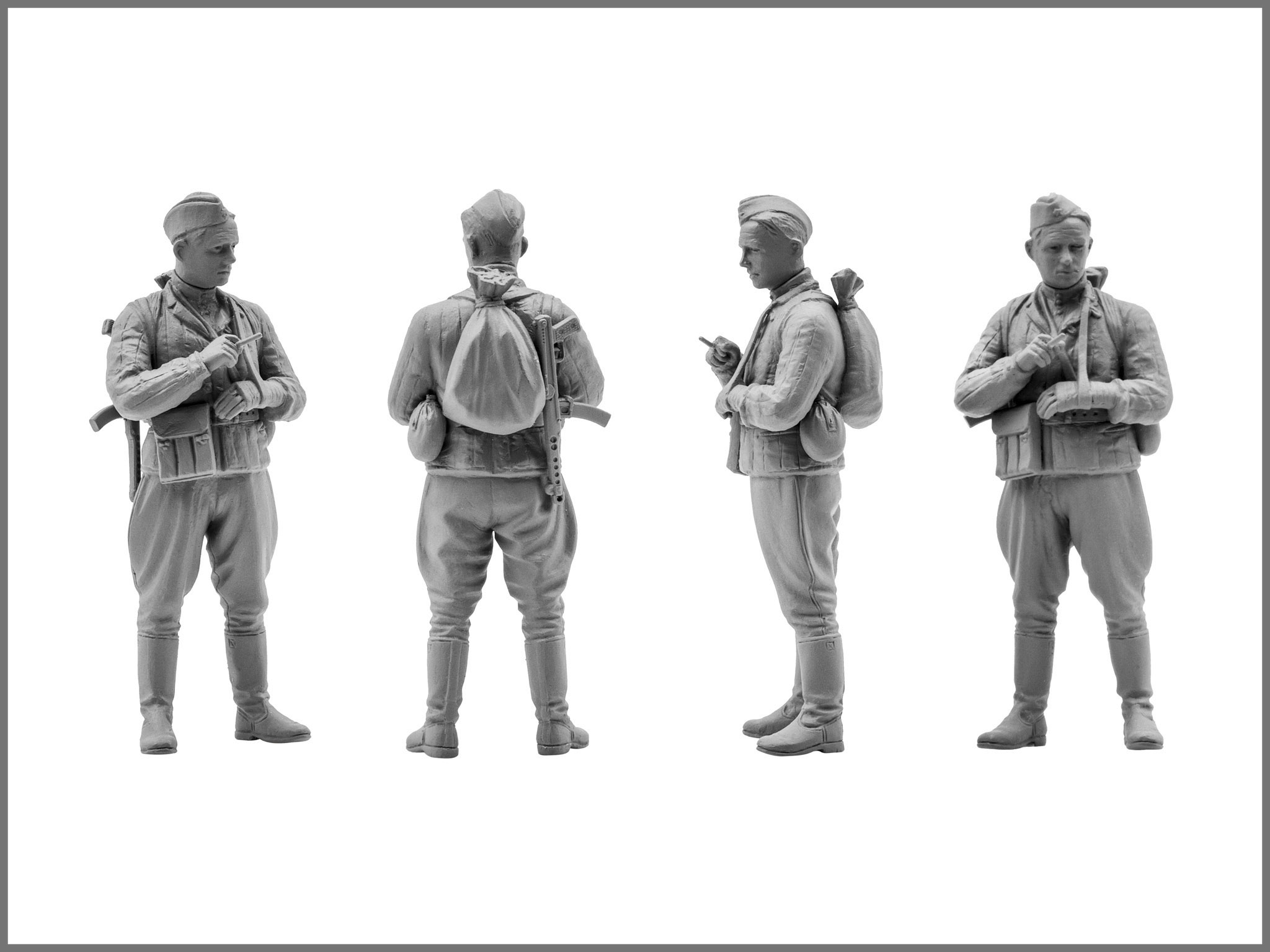 ICM 1/35 Scale May 1945 Plastic Figure Model Kit - 4 Figures (Officer, Soldiers, Servicewoman), Unpainted, #35541 - View #10