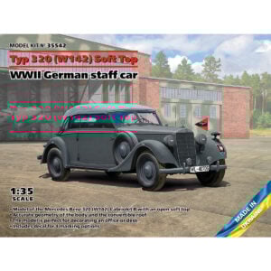 ICM Typ 320 W142 Cabriolet Soft Top WWII German staff car 1/35 Scale 35542