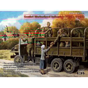ICM Soviet Motorized Infantry 1943-1945 with 5 Figures 1/35 Scale