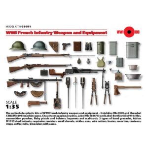 ICM WWI French Infantry Weapon and Equipment 1/35 Scale 35681