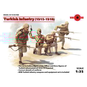 ICM Turkish Infantry 1915-1918 with 4 Figures 1/35 Scale 35700
