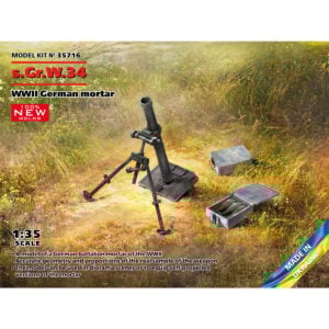 ICM s.Gr.W.34 WWII German Mortar 1/35 Scale 35716