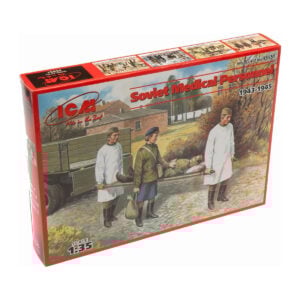 ICM Soviet Medical Personnel 1943-1945 with 4 Figures - 1 Nurse 2 Medical Orderlies 1 Injured 1/35 Scale 35551