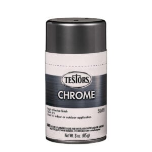 Testors Enamel Spray Paint Silver Chrome Gloss 3oz 352617