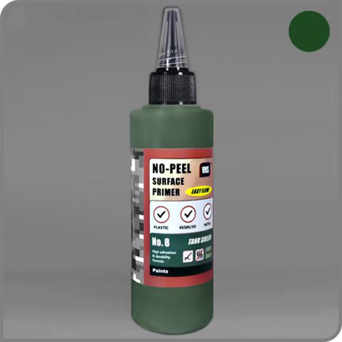 VMS No-Peel Surface Primer No 8 Tank Green 100ml PR08