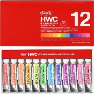 Holbein Transparent Watercolour Luminous Color Set of 12 Colors 5ml W794