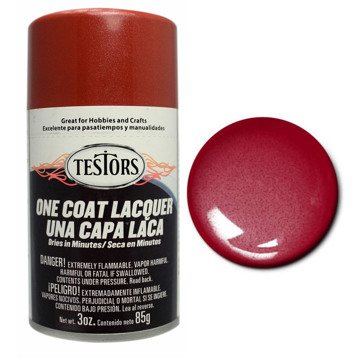 Testors Enamel Spray Paint Mythical Maroon Gloss 3oz 1838MT