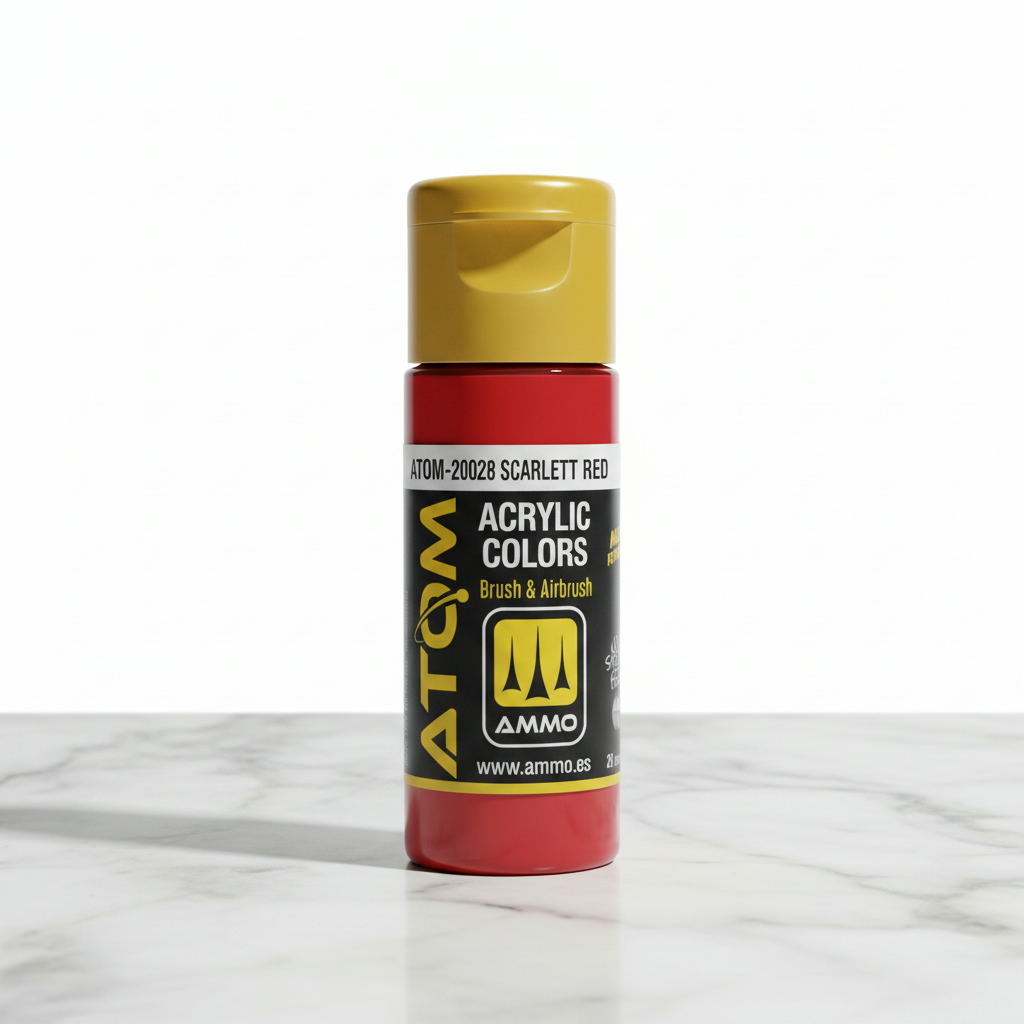 ATOM Color Acrylic Paint Scarlet Red ATOM-20028