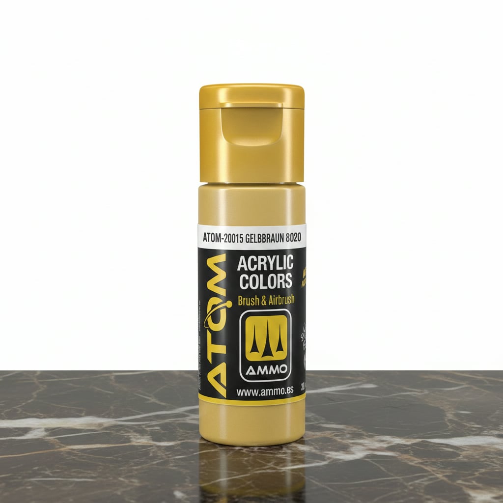 ATOM Color Acrylic Paint Gelbbraun 8020 ATOM-20015