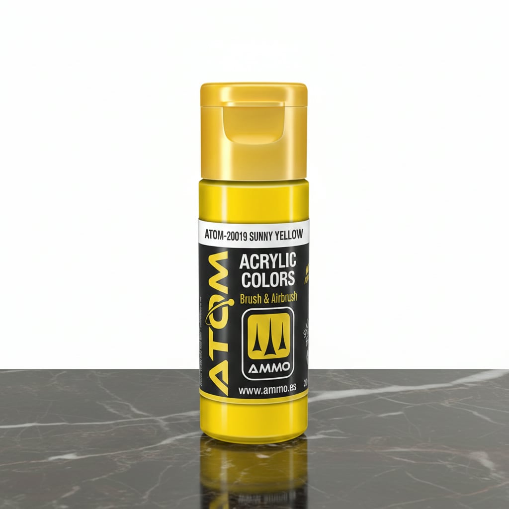 ATOM Color Acrylic Paint Sunny Yellow ATOM-20019