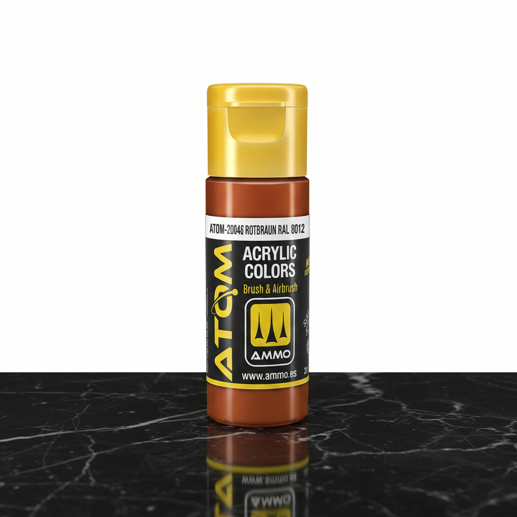 ATOM Color Acrylic Paint Rotbraun RAL 8012 ATOM-20046