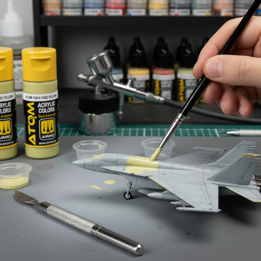 ATOM Color Acrylic Paint Faded Yellow ATOM-20016