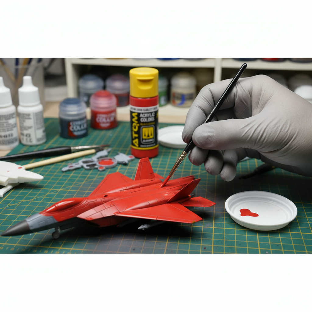 ATOM Color Acrylic Paint Scarlet Red ATOM-20028