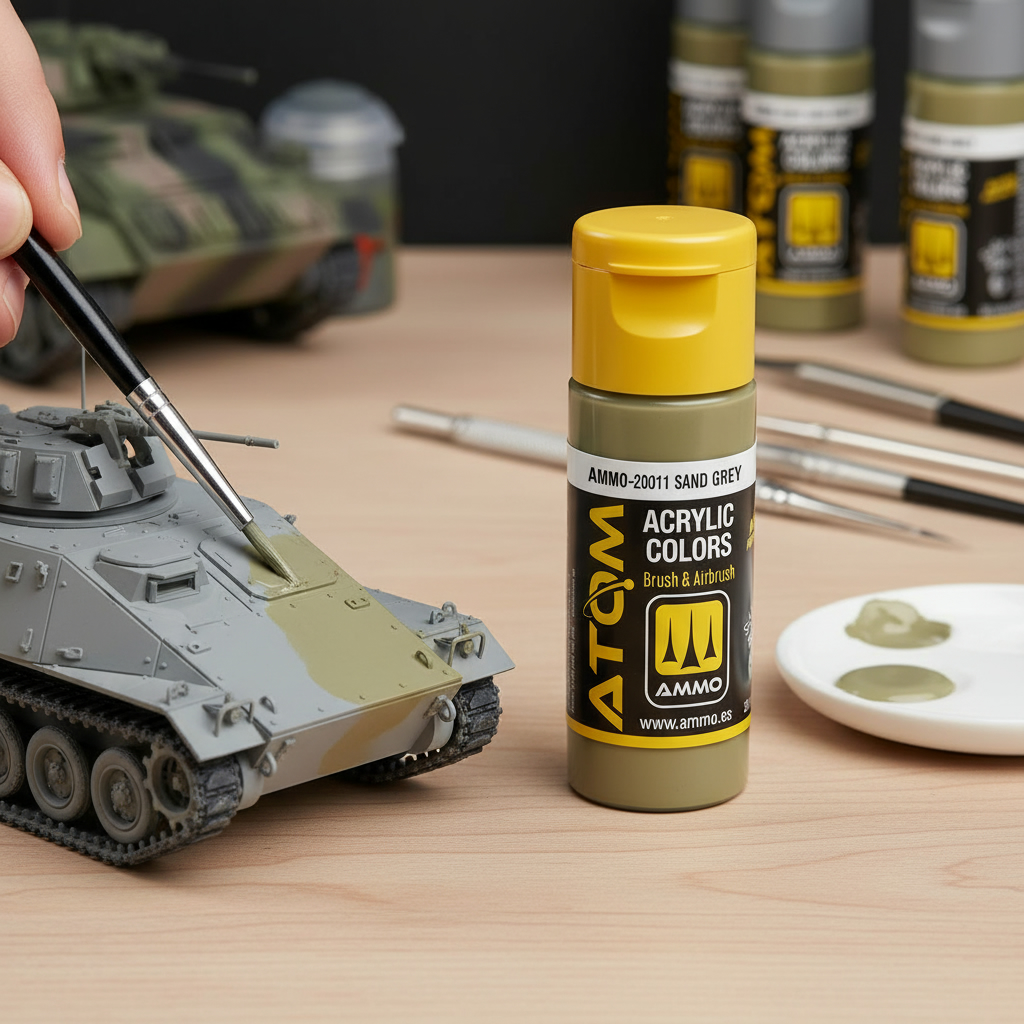 ATOM Color Acrylic Paint Sand Grey ATOM-20011