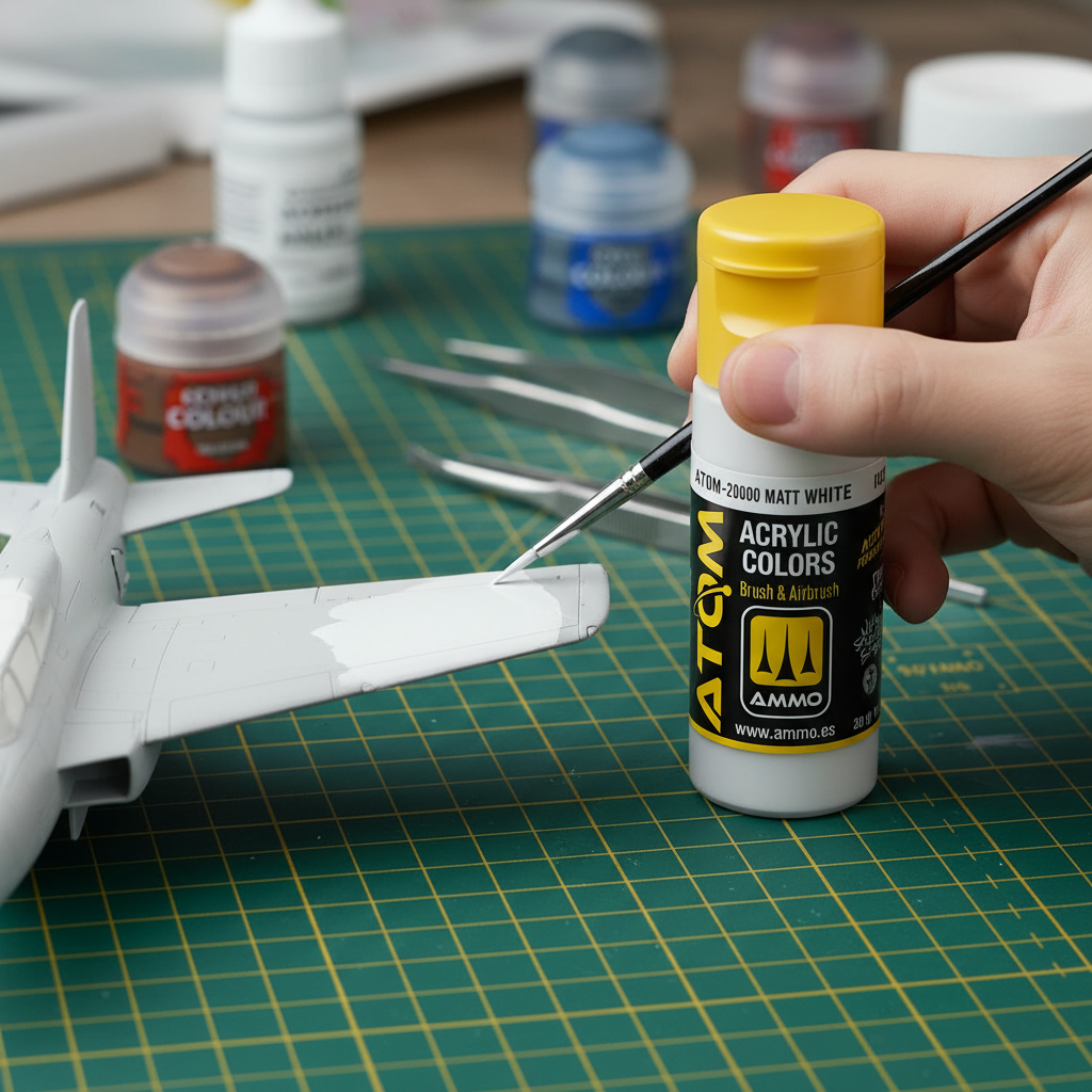 ATOM Color Acrylic Paint Matt White ATOM-20000