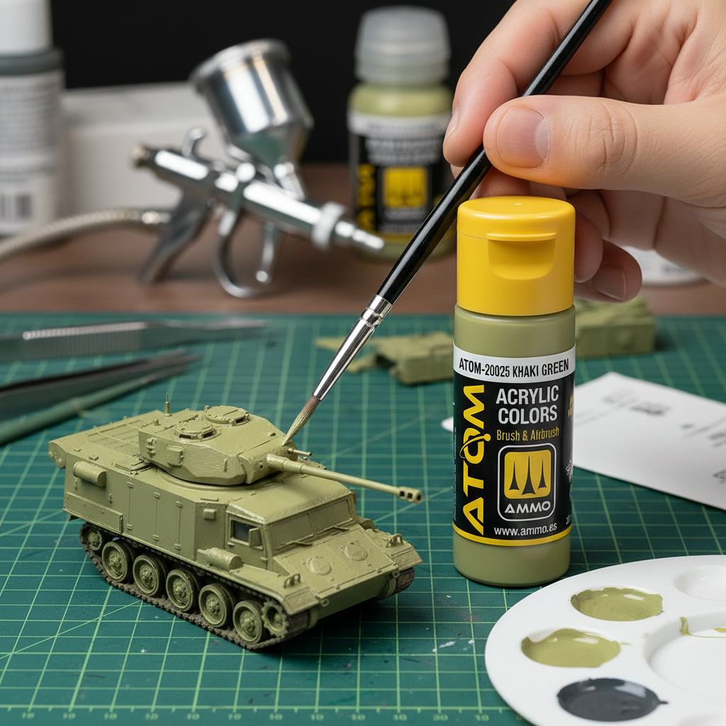 ATOM Color Acrylic Paint Khaki Green ATOM-20025