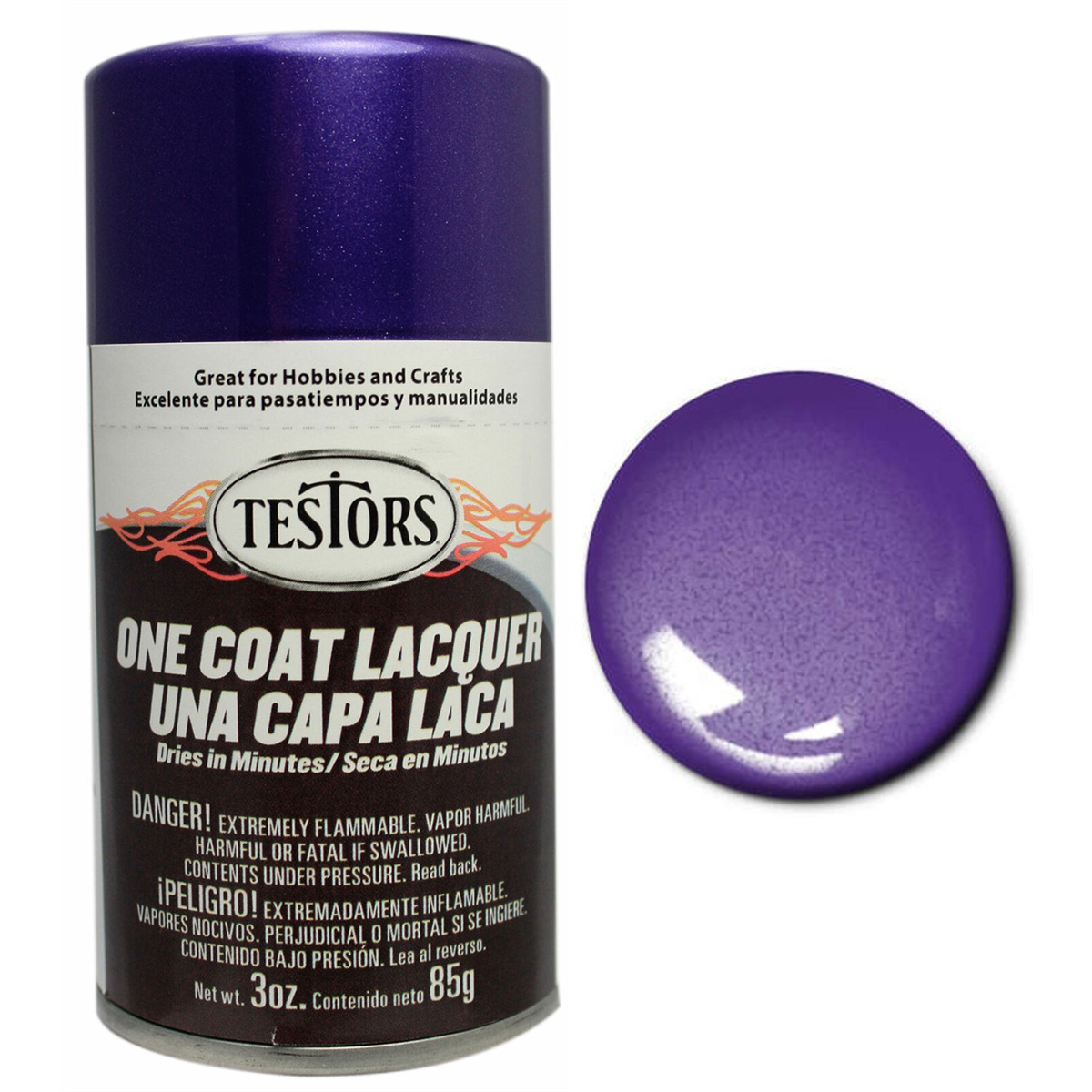 Testors Enamel Spray Paint Purple-Licious Gloss 3oz 1842MT
