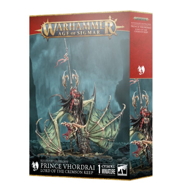 Warhammer Age of Sigmar Soulblight Gravelords Prince Vhordrai Lord of the Crimson Keep 91-80 Box