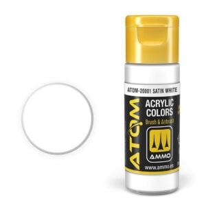 ATOM Color Acrylic Paint Satin White ATOM-20001
